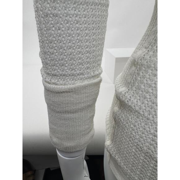 Alexander Wang NWOT White Knit Finely Ribbed smock detail Turtleneck Size M - Picture 11 of 15